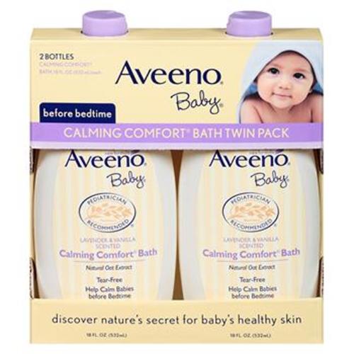 Aveeno Baby Calming Comfort Lavender and Vanilla Tear-Free Bath Wash, 2 pk./18 fl. oz.