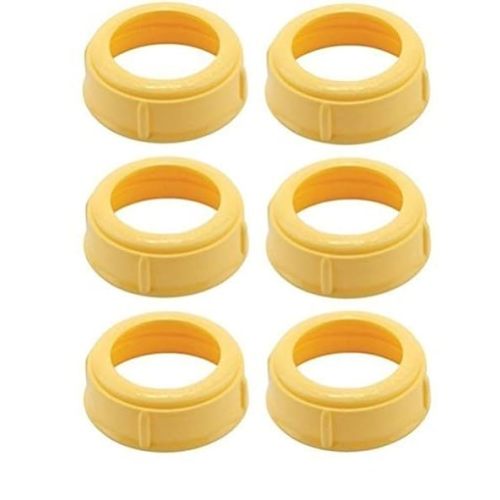 6 Pack Collars Medela Bottle Nipple Collars Rings for Slow or Medium Flow Nipples with BB Gift