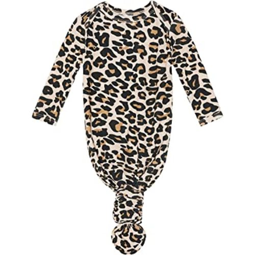 Posh Peanut Knotted Newborn Gown - Newborn Gowns for Girls, Baby Sleep Gown - Baby Girl Gowns 0-3 Months, Baby Knotted Gowns
