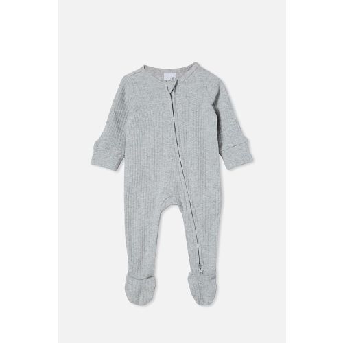 Organic Newborn Zip Through Romper