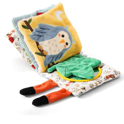 Soft Baby Book Sensory Books for Babies Newborn Infant Toys with Touch and Feel, Crinkle Pages, Mirror, Textures Early Learning Toy Gift for Tummy Time & Sensory Development