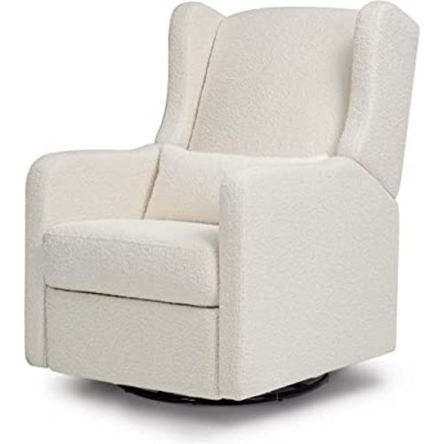 DaVinci Carter's Arlo Recliner and Swivel Glider in Ivory Boucle, Greenguard Gold Certified
