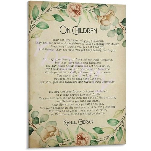Lebanese Poets Kahlil Gibran Poetry Quote Poster (3) Canvas Painting Posters And Prints Wall Art for Living Room Bedroom Decor 08x12inch(20x30cm)