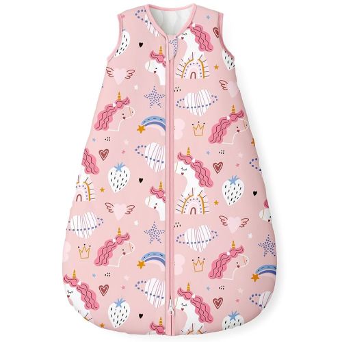 Yoofoss Baby Sleep Sack 6-12 Months, 1.5 Tog Baby Wearable Blanket with 2-Way Zipper, 100% Organic Cotton Fabric Winter Infant Sleeping Sack, Warm Soft Comfy