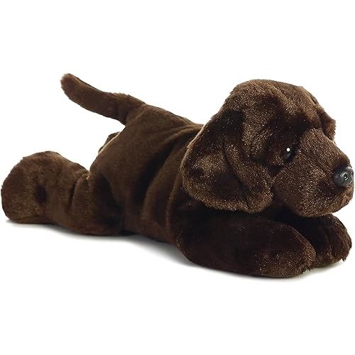 Aurora® Adorable Flopsie™ Max™ Chocolate Lab Stuffed Animal - Playful Ease - Timeless Companions - Brown 12 Inches