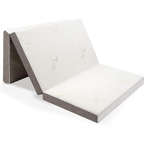 Milliard Trifold Mattress, Twin Size, 4 inch, Portable Foldable Mattress Twin with Medium Firm Foam, Washable Cover, Tri-Folding Floor Bed, Fold Up Guest Bed, RV Travel, Camping, 75" x 38”