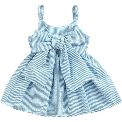 BIRTHDAY Amazon.com: Toddler Baby Girls Sleeveless Dress Front Bowknot Stripe Sling Summer Jumpsuit Princess Casual Romper: Clothing, Shoes & Jewelry