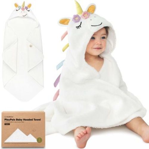 Keababies Playpals Baby Towels With Hood For Girls, Boys, 100% Organic Soft Cotton Hooded Bath Towels For Newborn, Kids (uria)