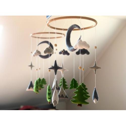 Felt Baby Mobile Nature Mobile Forest Mobile Woodland - Etsy