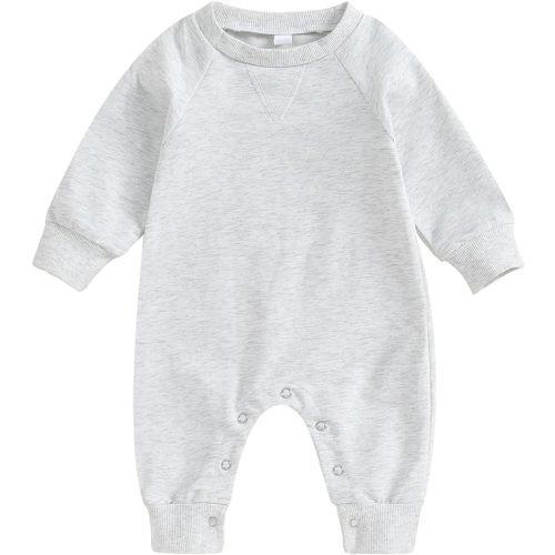 Newborn Infant Baby Boy Girl Clothes Solid Color Long Sleeve Romper Jumpsuit One Piece Bodysuit Fall Winter Outfit