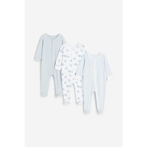3-pack Cotton Pajama Jumpsuits