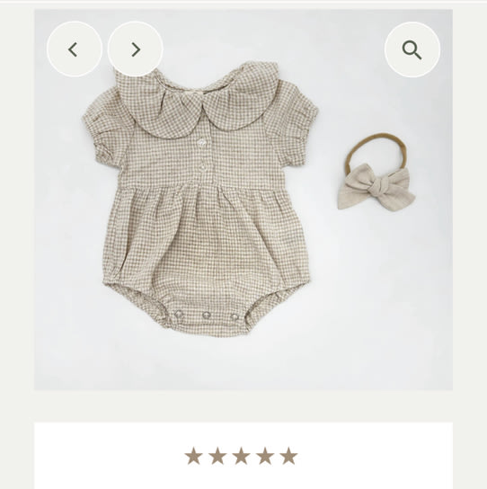 Adalia Gingham Romper Set – Olive and Cradle