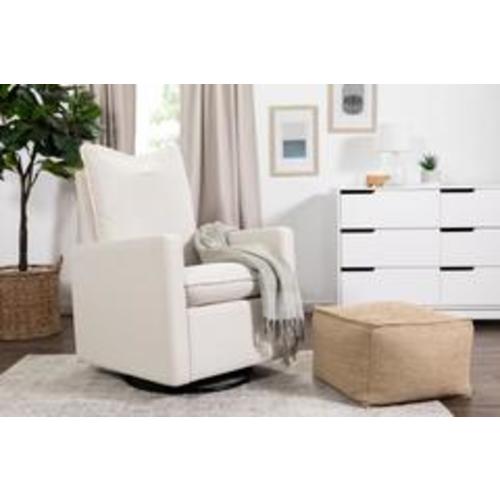 Cali Pillowback Swivel Glider in Eco-Performance Fabric | Water Repellent & Stain Resistant - Performance Cream Eco-Weave