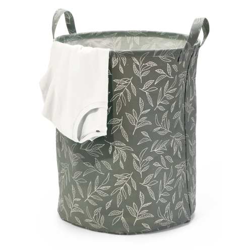 type A Prima Round Collapsible Laundry Hamper, 80-L, Botanical