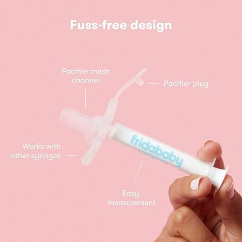 Frida Baby Medicine Pacifier, Medi Frida Baby Medicine Syringe & Accu-Dose Pacifier, Baby Medicine Dispenser for Mess & Fuss Free Use - MediFrida the Accu-Dose Pacifier