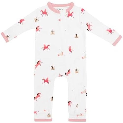 KYTE BABY Unisex Rayon Made From Bamboo Zippered Rompers 0-24 Months