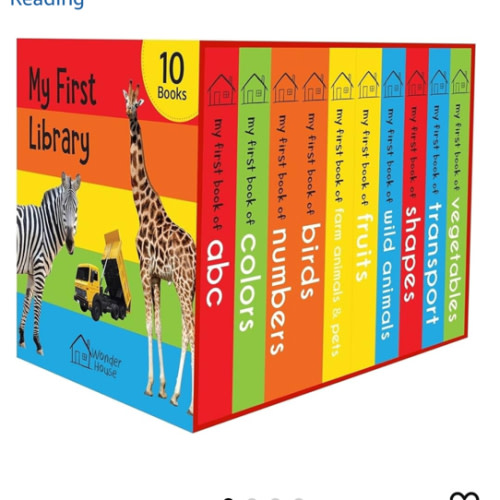 My First Library: Boxset of 10 Board Books for Kids