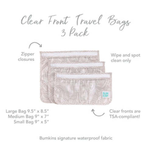 Desert Chic TSA Compliant Clear-sided Boho Travel Bags | Bumkins