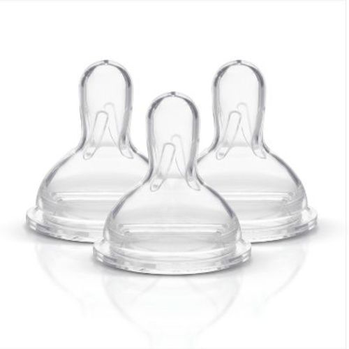 Medela Medium Flow Spare Nipples With Wide Base - 3ct