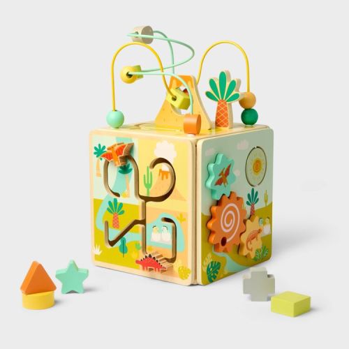 Activity Cube - Gigglescape™: Toddler Play Center, Fine Motor Skills, Wood & Metal, 1 Year+