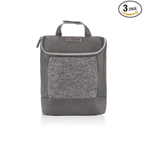 Itzy Ritzy Insulated Bottle Bag – Keeps Bottles Warm or Cool - Holds 3 Bottles and Features Interior Pocket for Ice Pack (Not Included), Grayson