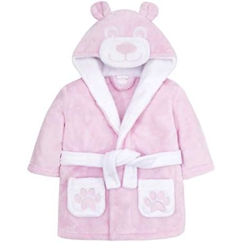 Baby/Toddlers Animal/Embroidered Fleece Hooded Dressing Gown Robe