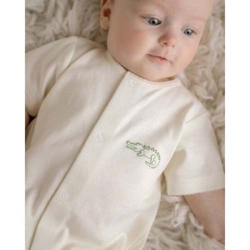 Gator Embroidered One Piece, Yellow - Cuclie | Maisonette