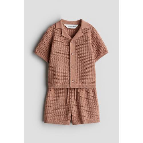 2-PIECE POINTELLE-KNIT COTTON SET