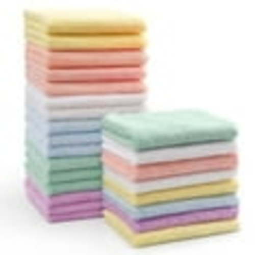 Baby Washcloths 24 Pack-Microfiber Coral Fleece Baby Bath Face Towel 7x9 Inch Extra Absorbent and Soft Burp Cloth and Wash Cloths for Newborn-Infants and Toddlers-Gentle On Sensitive Skin