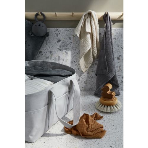 3-pack Muslin Comfort Blankets, Dark gray/brown