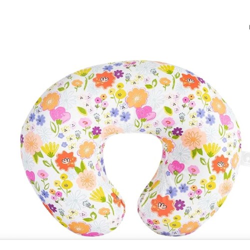 Boppy Nursing Pillow, Multicolor Spring Flowers, Ergonomic Positioning, Firm Fib