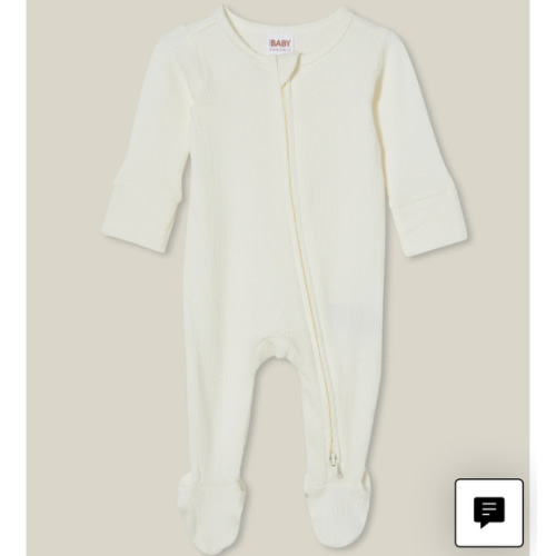 Organic Pointelle Zip All In One Romper, 3-6M