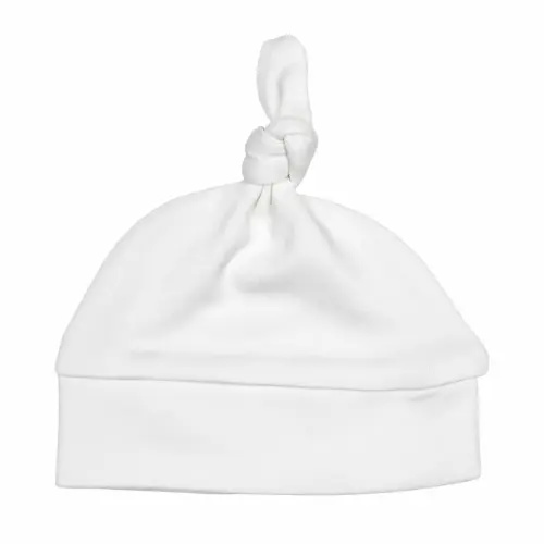 Organic Knotted Hat in White – L'ovedbaby