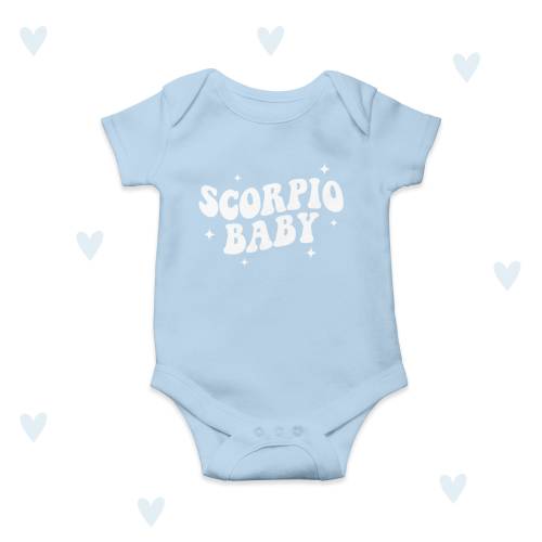 Star Sign Baby Grow Scorpio Personalised Baby Bodysuit