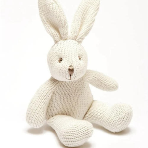 Organic Knitted Bunny Rattle