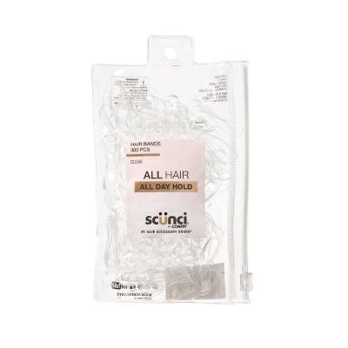 scunci Mixed Size Polyband Elastic Hair Ties - Brown - 300pcs