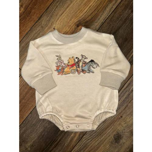 Winnie The Pooh - Oversized - Bubble Romper - Baby/ Toddler Sweatshirt - Retro - Vintage Winnie The Pooh - Newborn Go Home Outfit - Neutral