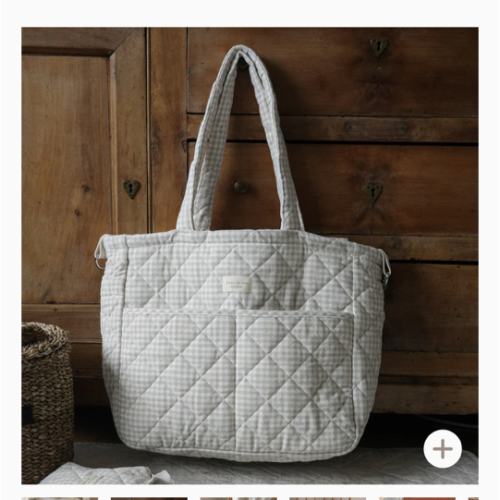 Sac à couches en coton biologique - Collection Vichy