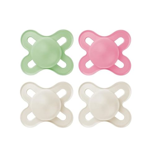MAM Original Start Matte Baby Pacifiers, Binky for 0-3 Months, BPA-Free Silicone Nipple, Easy to Clean, Best for Newborn Babies, Developed with Medical Experts, 4 Count Binkies