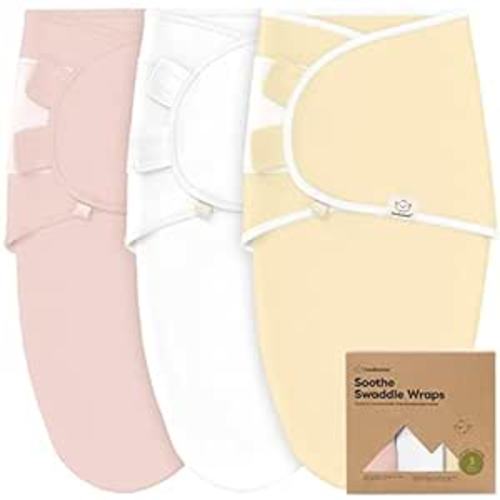 3-Pack Organic Baby Swaddle Sleep Sacks - Newborn Swaddle Sack, Ergonomic Baby Swaddles 0-3 Months, Swaddles for Newborns, Baby Sleep Sack, Baby Swaddle Blanket Wrap, Baby Essentials (Daffodil) : Baby