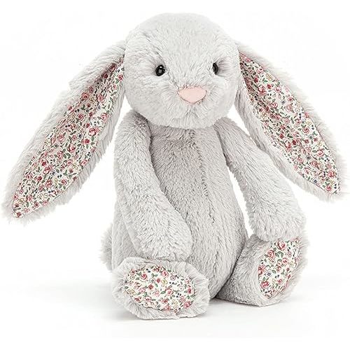 Jellycat Blossom Silver Bunny Stuffed Animal, Medium 12 inches | Rabbit and Bunny Plush Toy | Classic Children's Gift