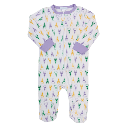 Footie - Mardi Gras Crawfish Lavender
