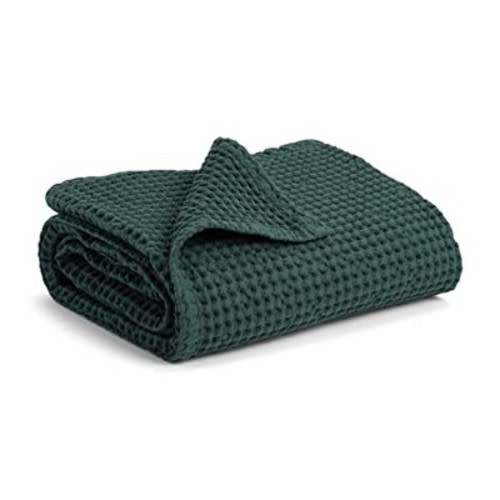 Simka Rose Waffle Baby Blanket, Color: Hunter