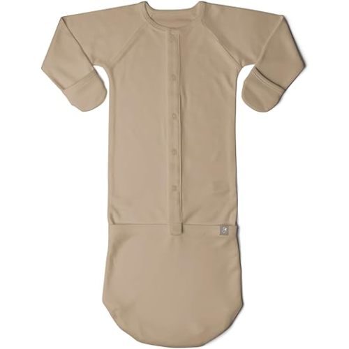 goumikids Viscose Made from Bamboo Organic Cotton Convertible Baby Gown
