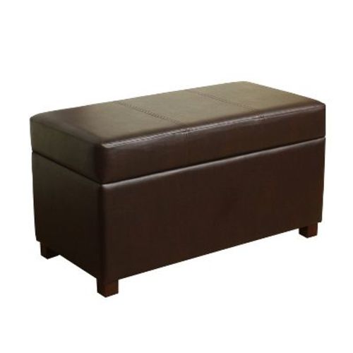 Essex Double Storage Ottoman Chocolate - Threshold™: Upholstered, No Assembly, Padded Seat : Target