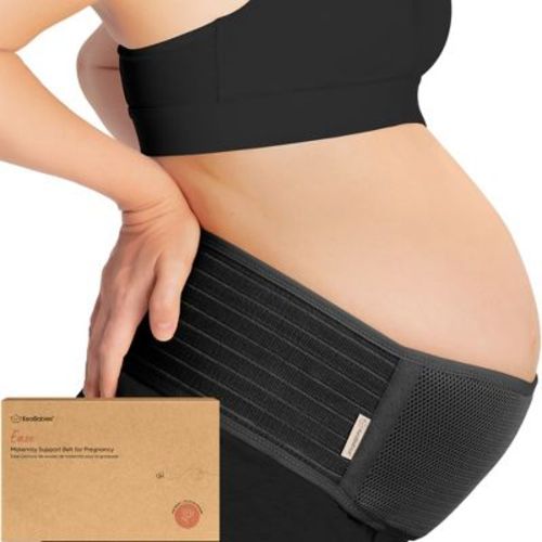 Keababies Maternity Belly Band For Pregnancy, Soft & Breathable Pregnancy Belly Support Belt (midnight Black, X-large)