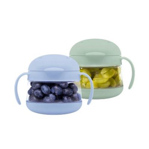 Ubbi Tweat Snack Containers (2 Pack) - Sage/Blue