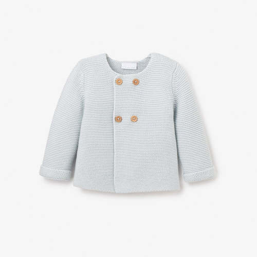 Sofia & Finn Pale Blue Knit Baby Cardigan BLUE / 12-18M