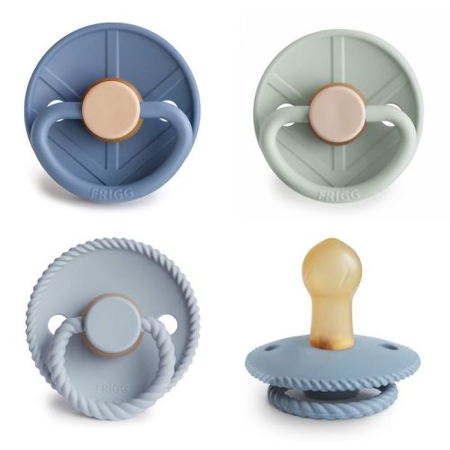 Frigg Natural Rubber Pacifier 4-pack Crystal Sparkle 6-18 Months