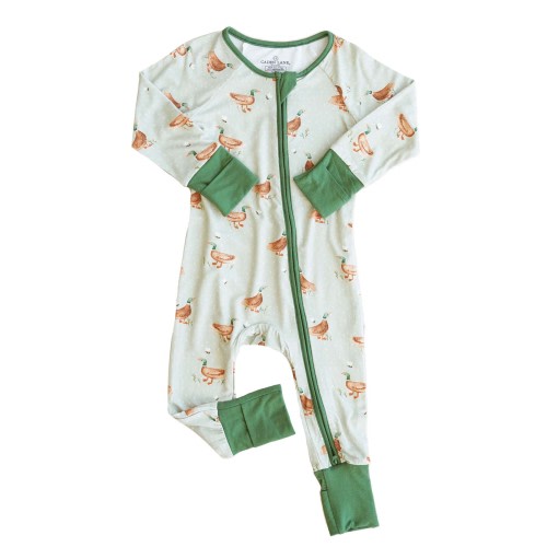Lucky Ducky Convertible Zip Romper